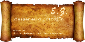 Steigerwald Zoltán névjegykártya