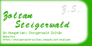 zoltan steigerwald business card