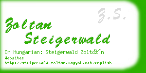 zoltan steigerwald business card